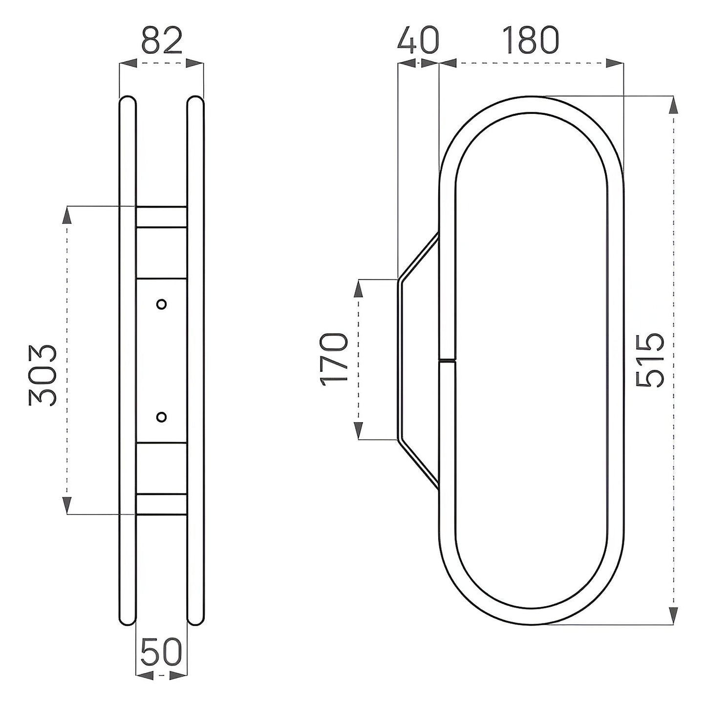 Wall bicycle bracket, 1 parking place, pack of 5, hot dip galvanised.