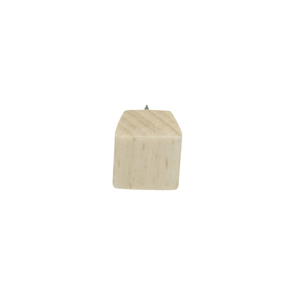 Designer wooden push pins, pack of 25, light brown.