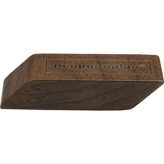 Designer wooden magnets, pack of 4, LxWxH 60 x 20 x 13 mm, dark brown.