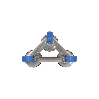 VERIBOR® suction lifter, 3 head aluminium body, max. load 100 kg, disk Ø 120 mm.