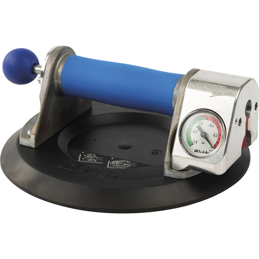 VERIBOR® suction lifter, 1 head aluminium body with manometer, max. load 120 kg, disc Ø 210 mm.