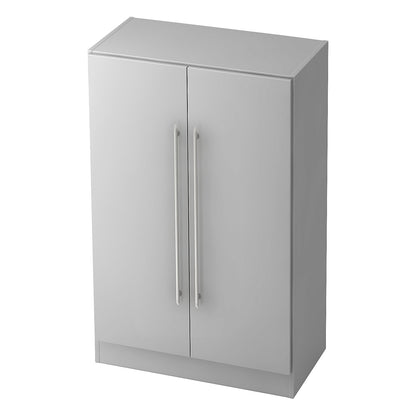 Filing cabinet, height 1270 mm, 2 shelves, light grey.