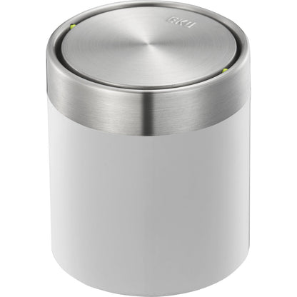 Table waste bin, steel, capacity 0.5 l, WxHxD 128 x 155 x 128 mm, white.
