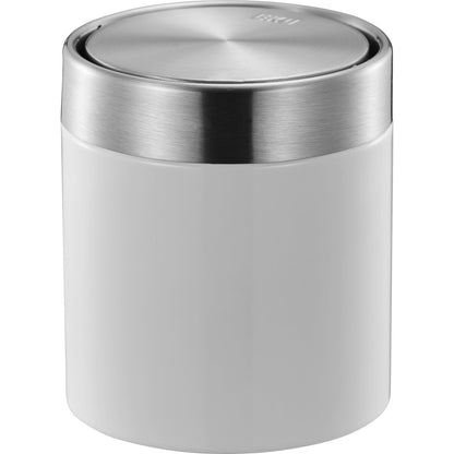 Table waste bin, steel, capacity 0.5 l, WxHxD 128 x 155 x 128 mm, white.