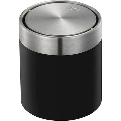 Table waste bin, steel, capacity 0.5 l, WxHxD 128 x 155 x 128 mm, black.