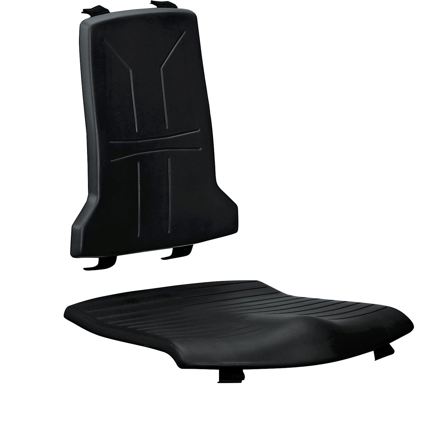 Upholstery, ESD version, with 1 cover for both seat and back rest, PU foam upholstery, black.