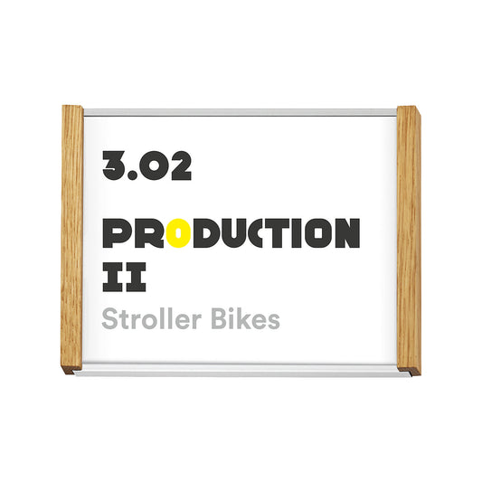 Aluminium-wood series direction sign, silver, A6 landscape, HxW 105.5 x 156.5 mm, oak.