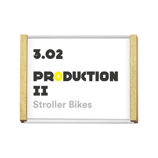 Aluminium-wood series direction sign, silver, A6 landscape, HxW 105.5 x 156.5 mm, maple.
