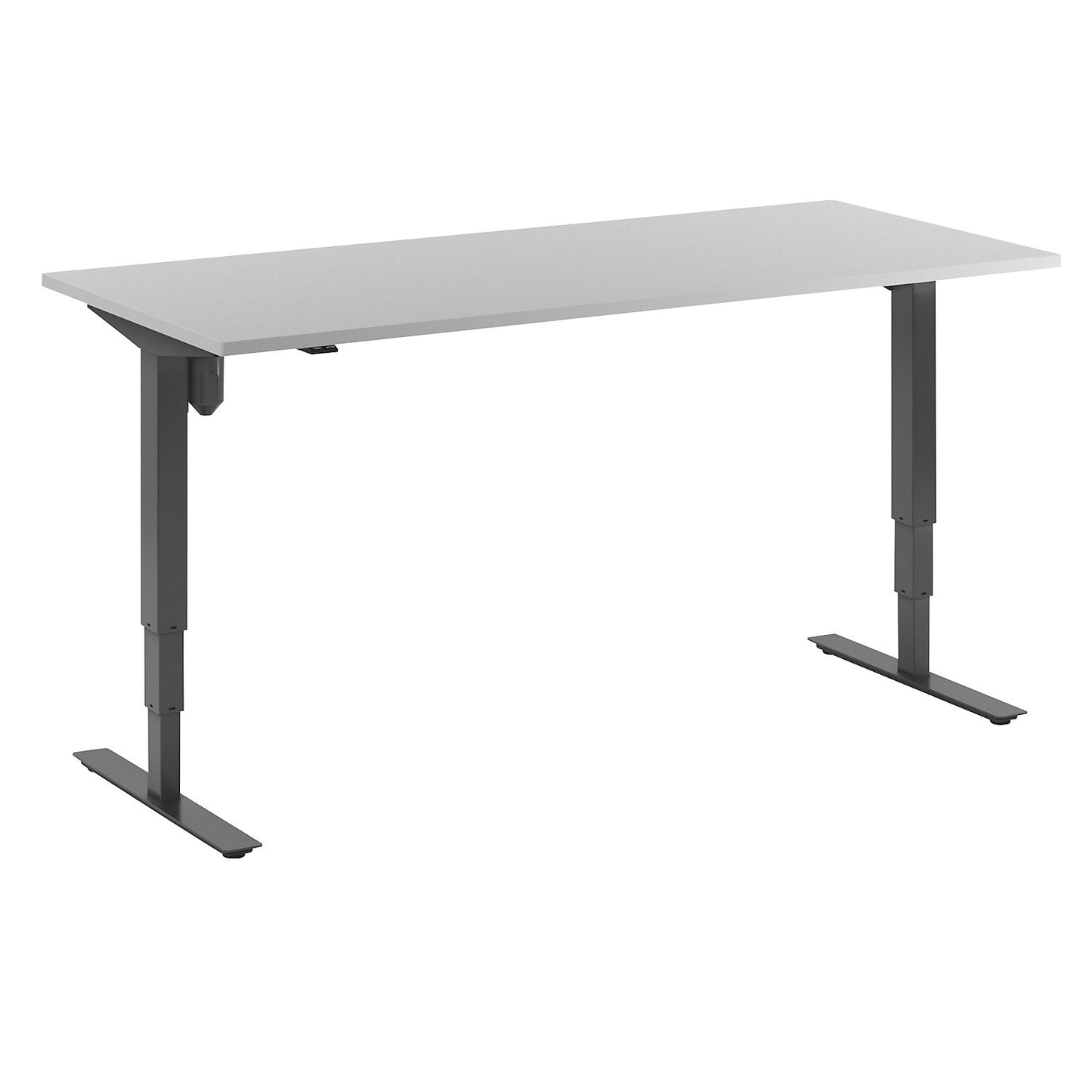 Atlanta desk, electrically height adjustable, straight, WxD 1800 x 800 mm, light grey/black.