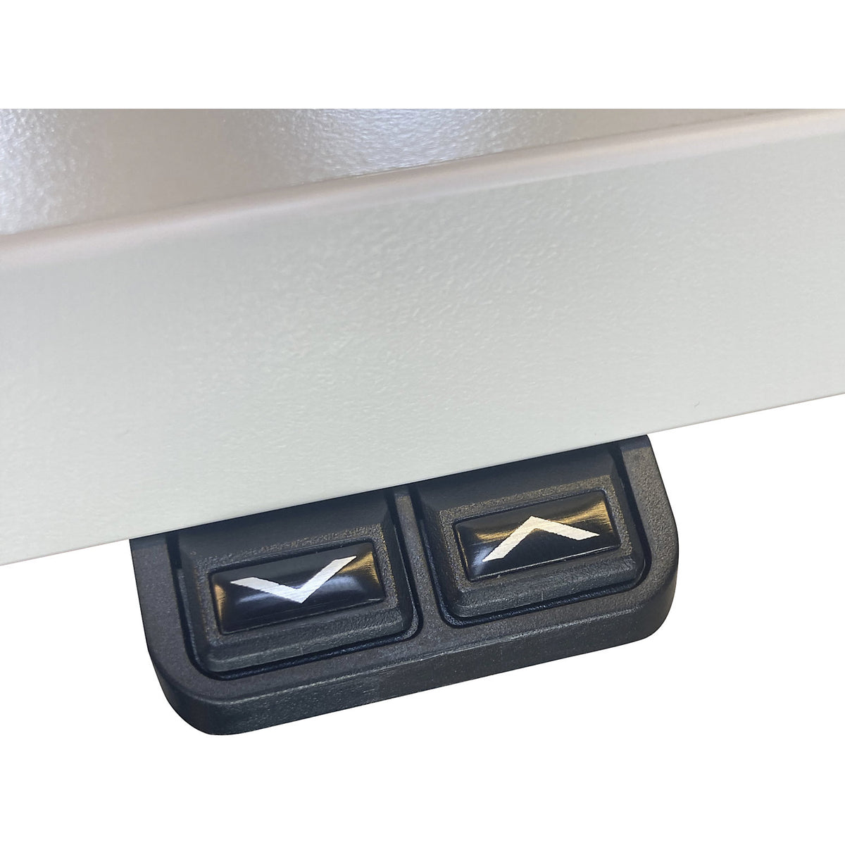Atlanta Trend desk, electrically height adjustable, straight, WxD 2000 x 800 mm, white/silver.