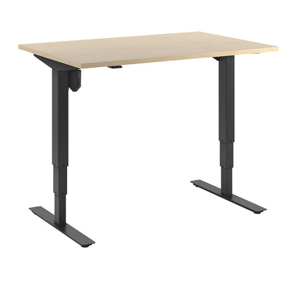 Atlanta desk, electrically height adjustable, straight, WxD 1200 x 800 mm, birch/black.