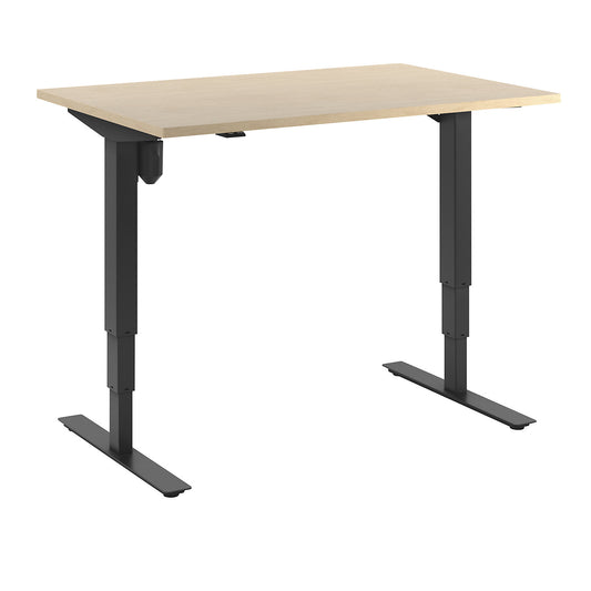 Atlanta desk, electrically height adjustable, straight, WxD 1200 x 800 mm, birch/black.