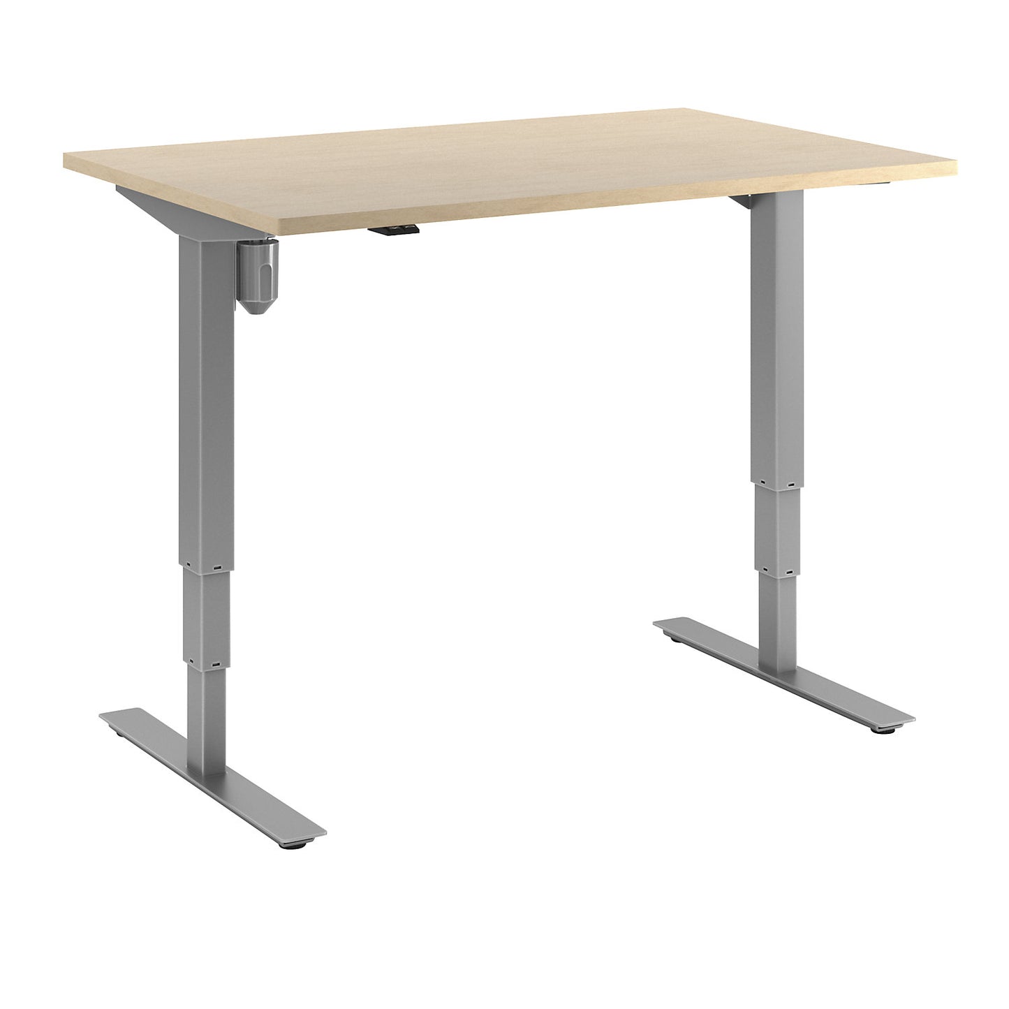 Atlanta desk, electrically height adjustable, straight, WxD 1200 x 800 mm, birch/silver.