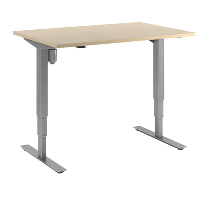 Atlanta desk, electrically height adjustable, straight, WxD 1200 x 800 mm, birch/silver.