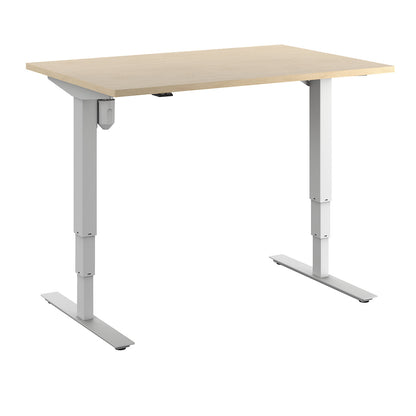 Atlanta desk, electrically height adjustable, straight, WxD 1200 x 800 mm, birch/white.