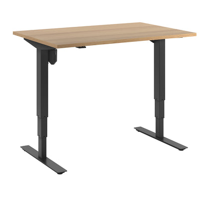 Atlanta desk, electrically height adjustable, straight, WxD 1200 x 800 mm, beech/black.
