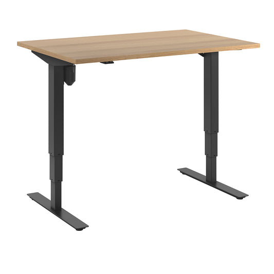 Atlanta desk, electrically height adjustable, straight, WxD 1200 x 800 mm, beech/black.
