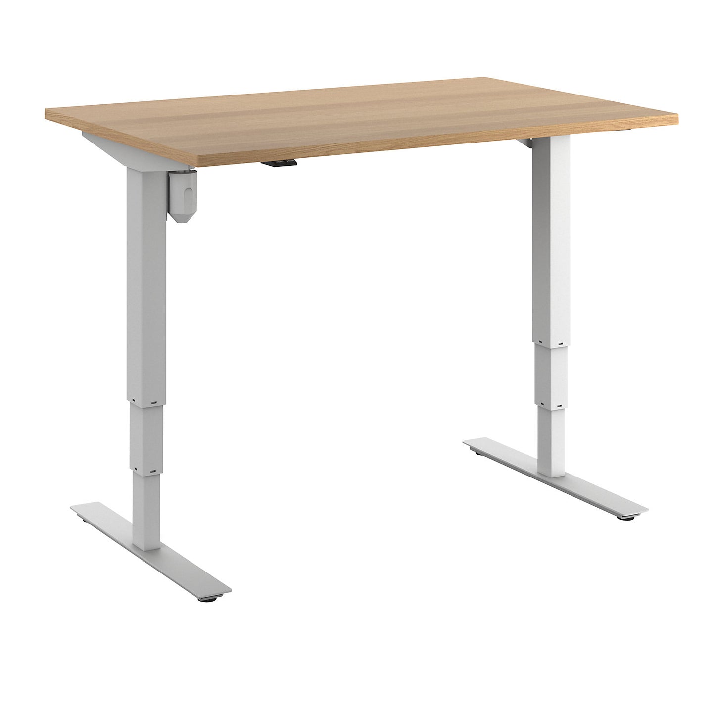 Atlanta desk, electrically height adjustable, straight, WxD 1200 x 800 mm, beech/white.