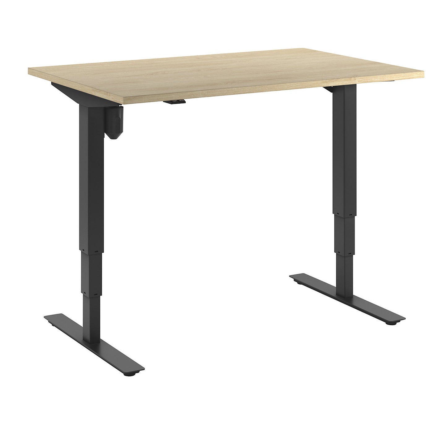 Atlanta desk, electrically height adjustable, straight, WxD 1200 x 800 mm, oak/black.