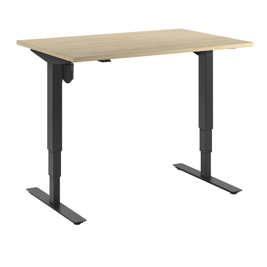 Atlanta desk, electrically height adjustable, straight, WxD 1200 x 800 mm, oak/black.