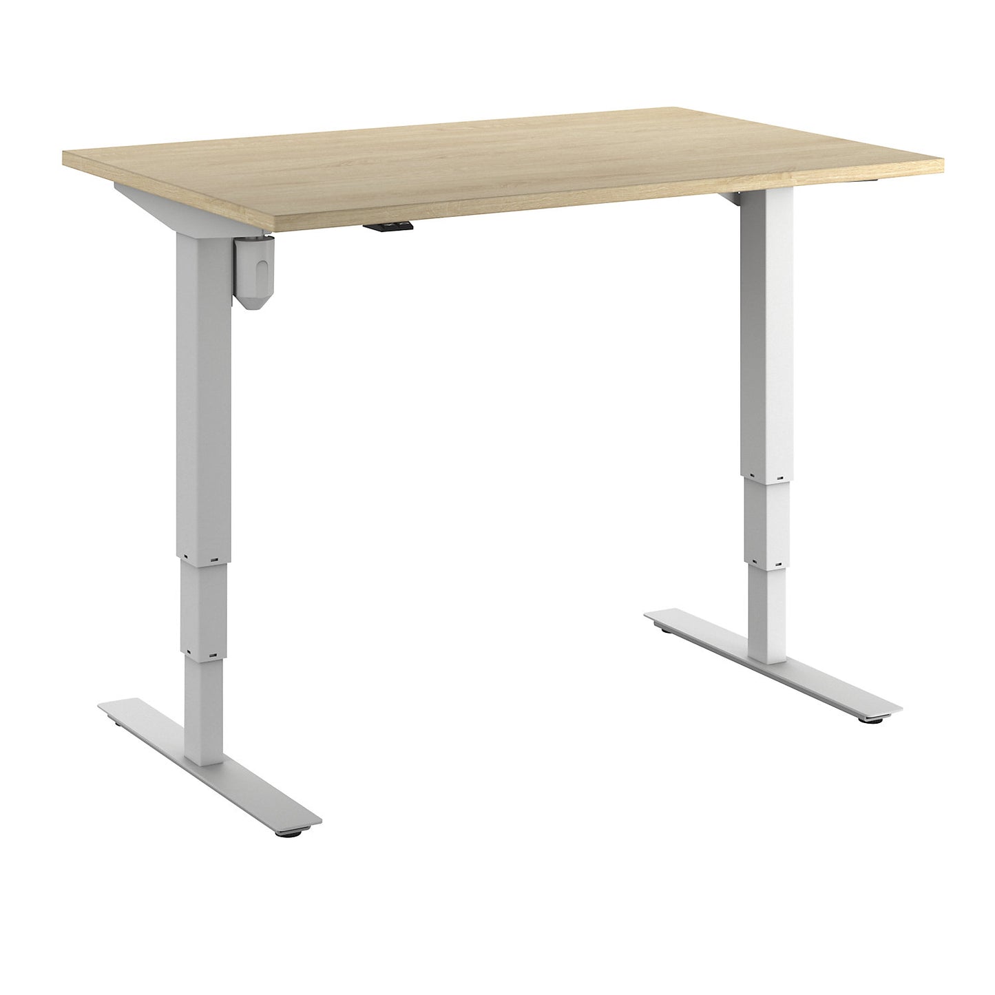 Atlanta desk, electrically height adjustable, straight, WxD 1200 x 800 mm, oak/white.