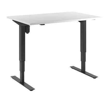 Atlanta desk, electrically height adjustable, straight, WxD 1200 x 800 mm, white/black.