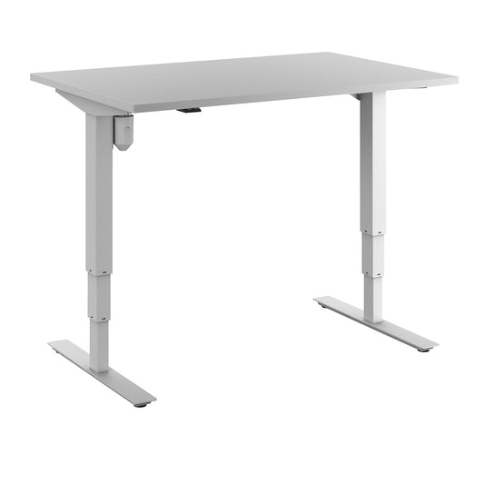 Atlanta desk, electrically height adjustable, straight, WxD 1200 x 800 mm, light grey/white.