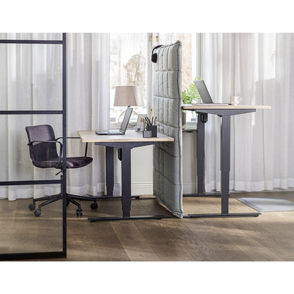 Atlanta desk, electrically height adjustable, straight, WxD 1200 x 800 mm, birch/white.