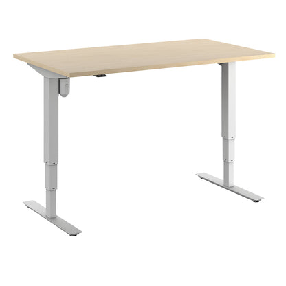 Atlanta desk, electrically height adjustable, straight, WxD 1400 x 800 mm, birch/white.
