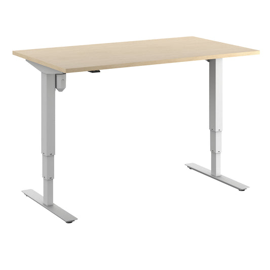 Atlanta desk, electrically height adjustable, straight, WxD 1400 x 800 mm, birch/white.