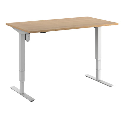Atlanta desk, electrically height adjustable, straight, WxD 1400 x 800 mm, beech/white.