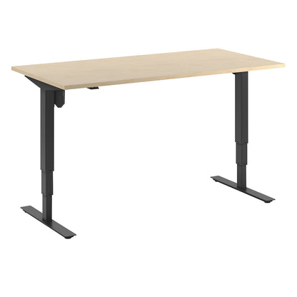 Atlanta desk, electrically height adjustable, straight, WxD 1600 x 800 mm, birch/black.