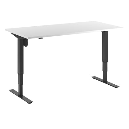Atlanta desk, electrically height adjustable, straight, WxD 1600 x 800 mm, white/black.