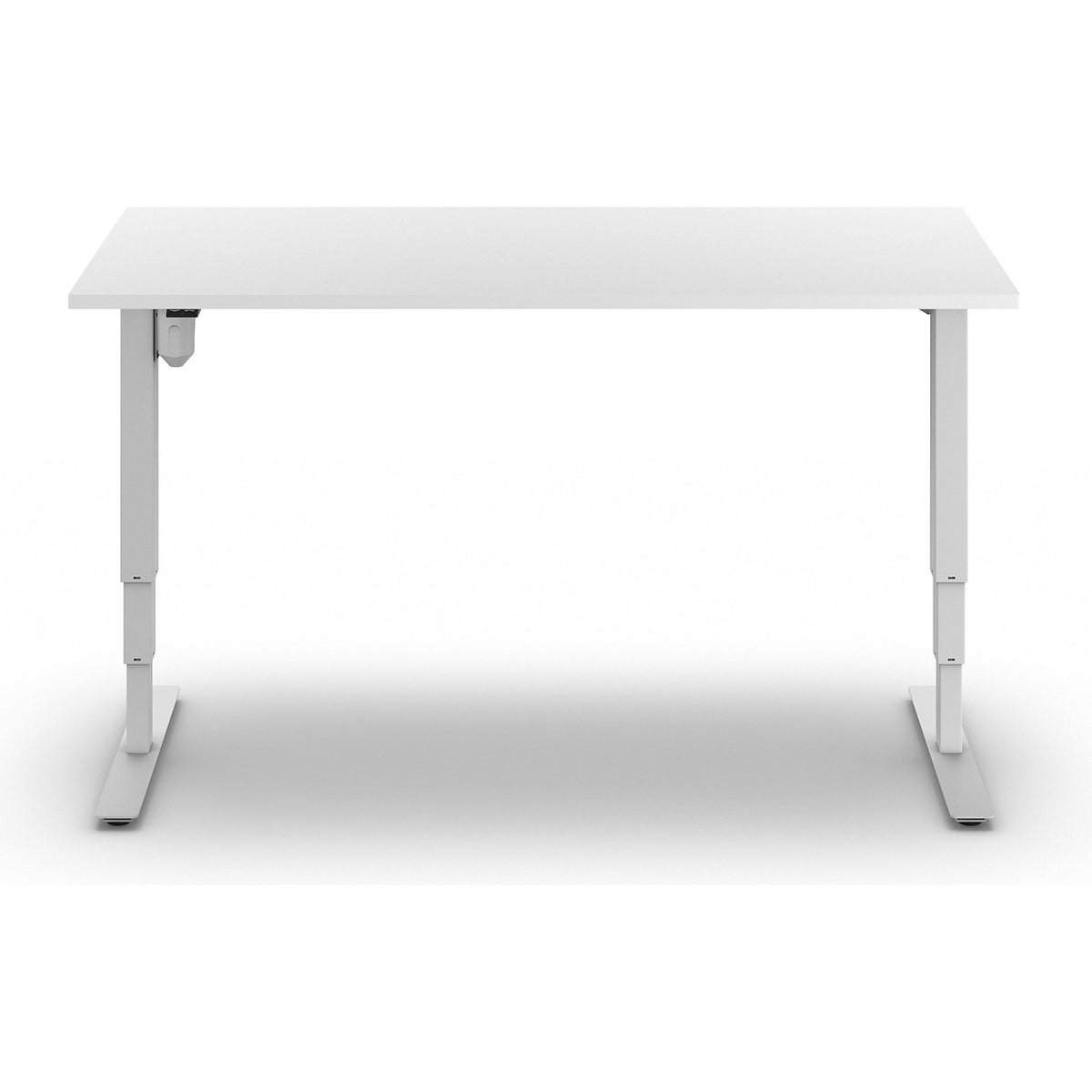 Atlanta desk, electrically height adjustable, straight, WxD 1600 x 800 mm, white/white.