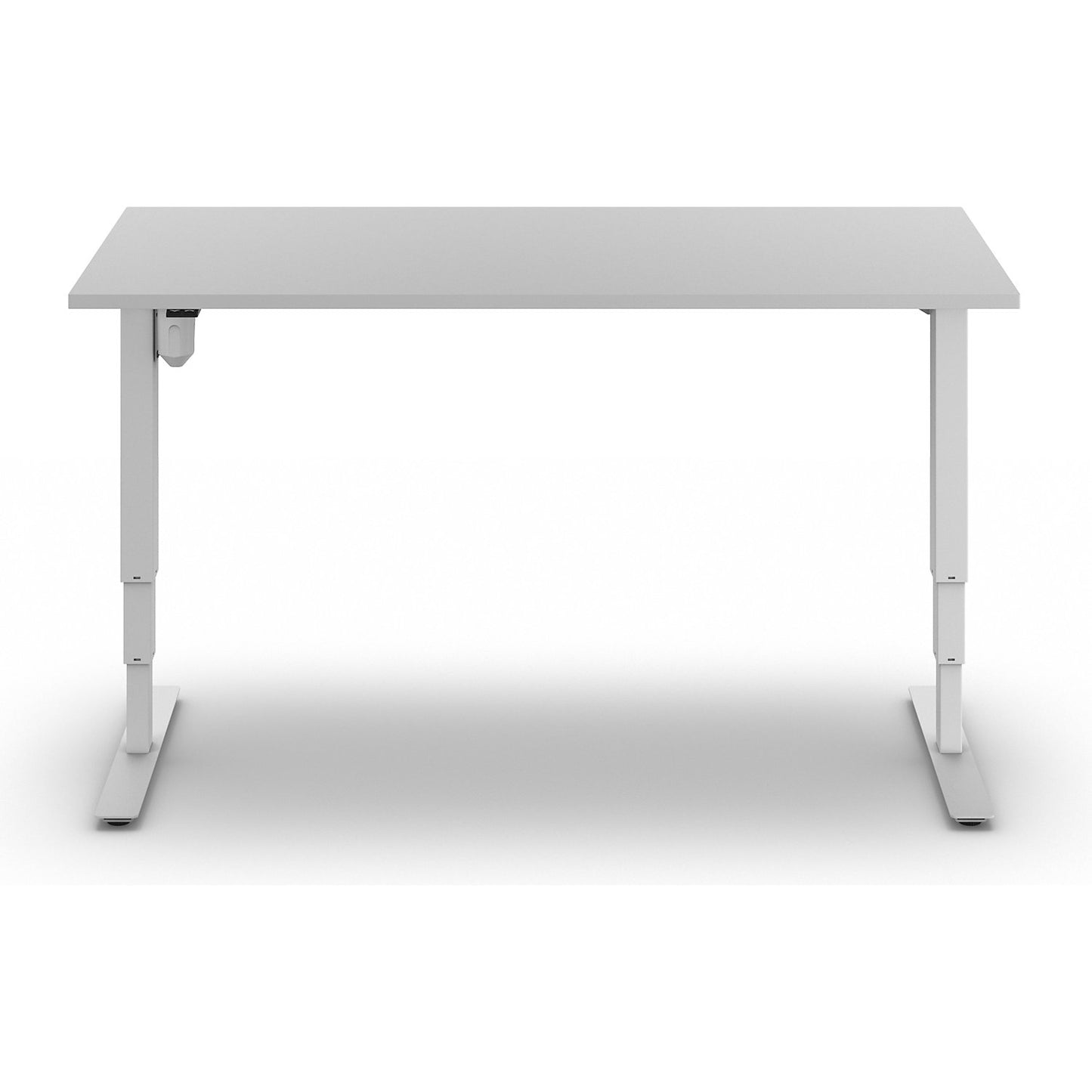 Atlanta desk, electrically height adjustable, straight, WxD 1600 x 800 mm, light grey/white.