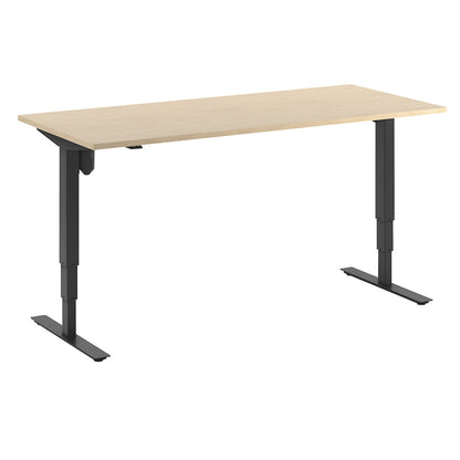 Atlanta desk, electrically height adjustable, straight, WxD 1800 x 800 mm, birch/black.