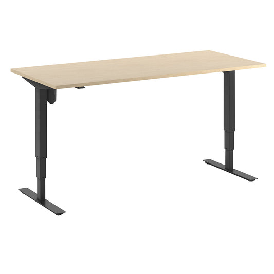 Atlanta desk, electrically height adjustable, straight, WxD 1800 x 800 mm, birch/black.