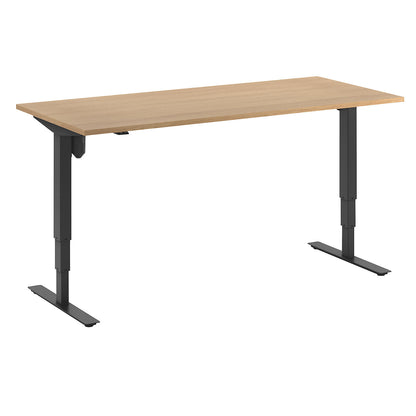Atlanta desk, electrically height adjustable, straight, WxD 1800 x 800 mm, beech/black.