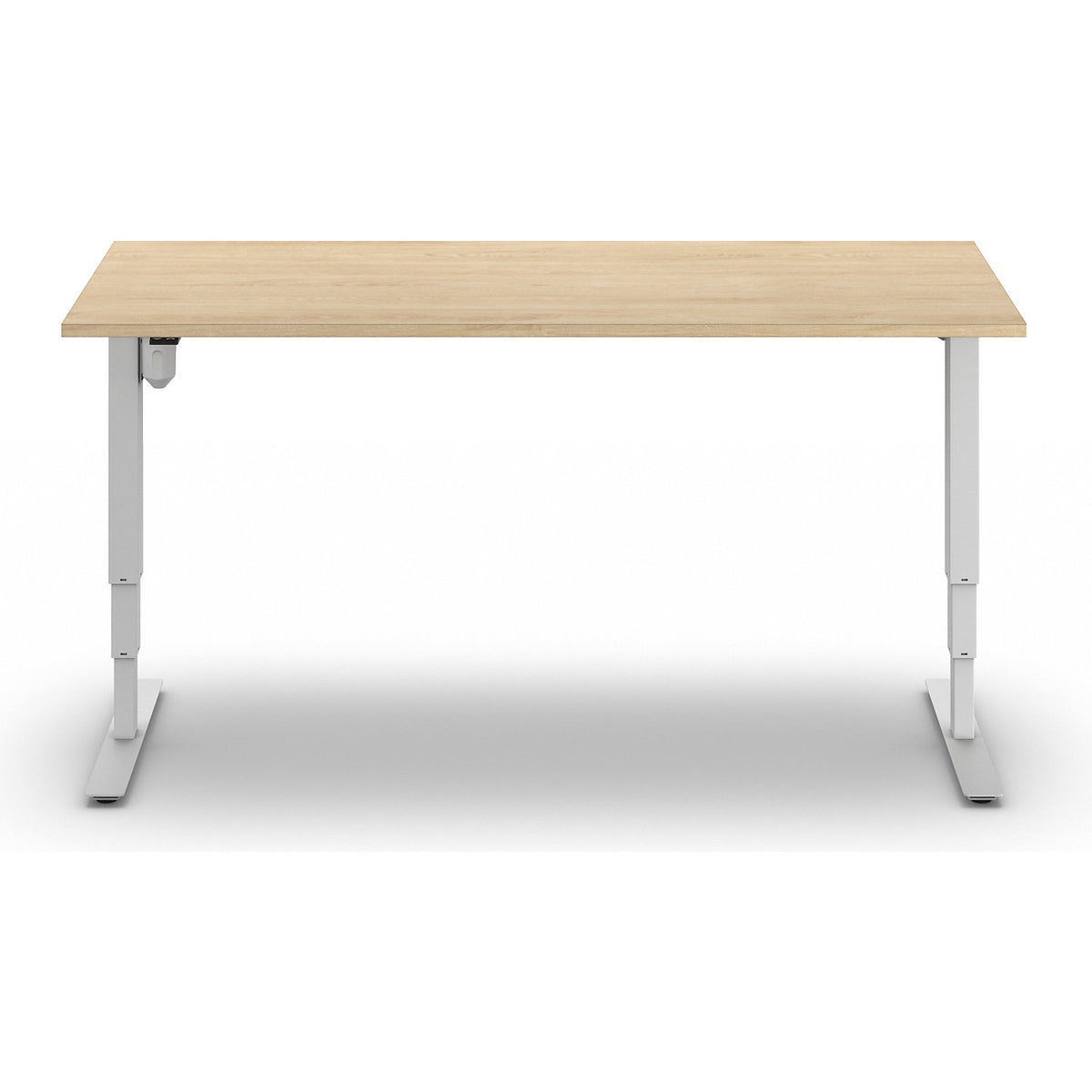 Atlanta desk, electrically height adjustable, straight, WxD 1800 x 800 mm, oak/white.