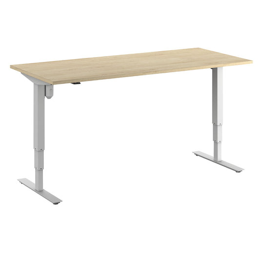 Atlanta desk, electrically height adjustable, straight, WxD 1800 x 800 mm, oak/white.