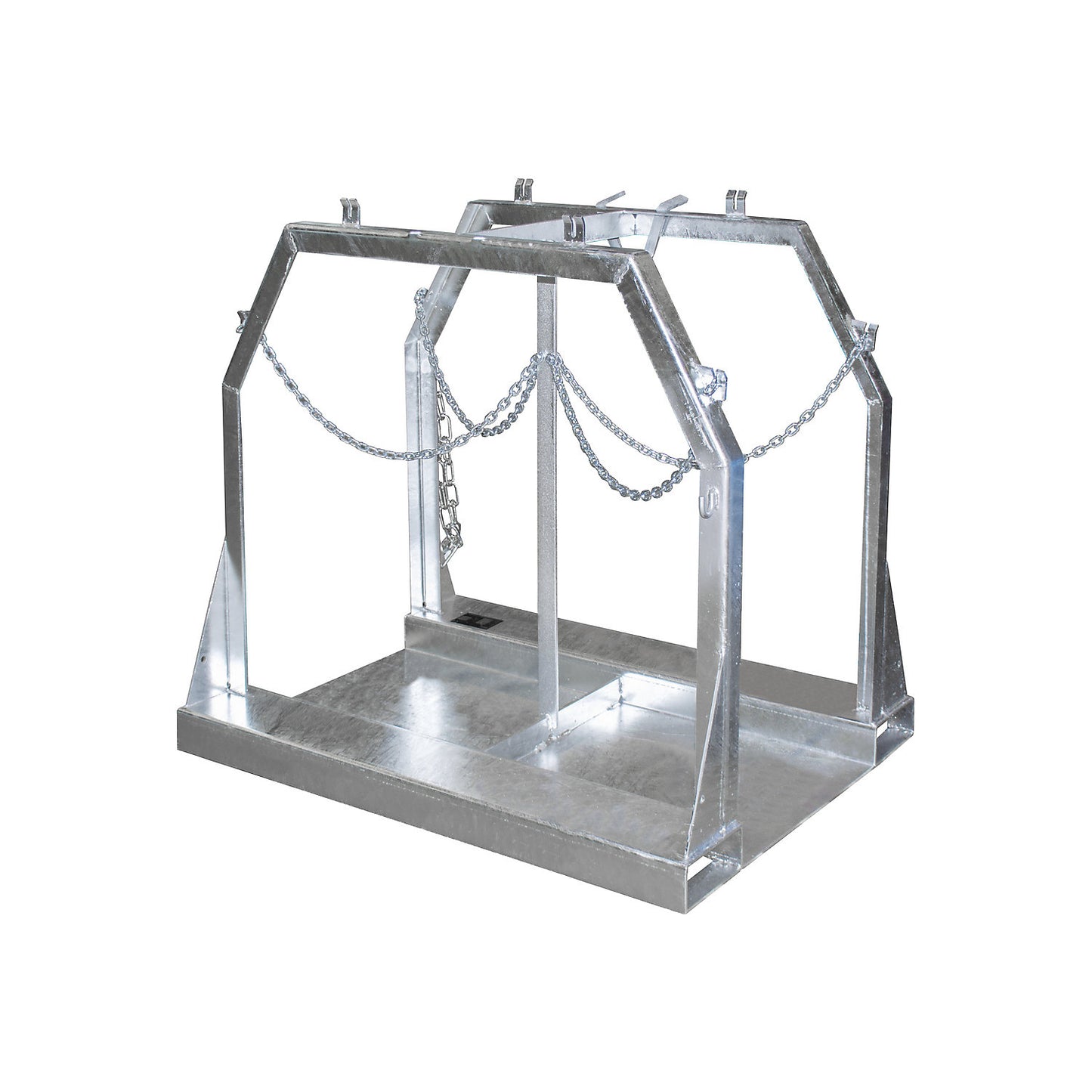 Gas cylinder pallet, for 8 cylinders, L x W x H 1100 x 860 x 1000 mm.
