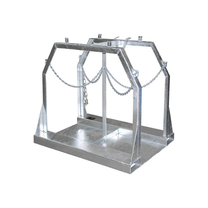 Gas cylinder pallet, for 8 cylinders, L x W x H 1100 x 860 x 1000 mm.