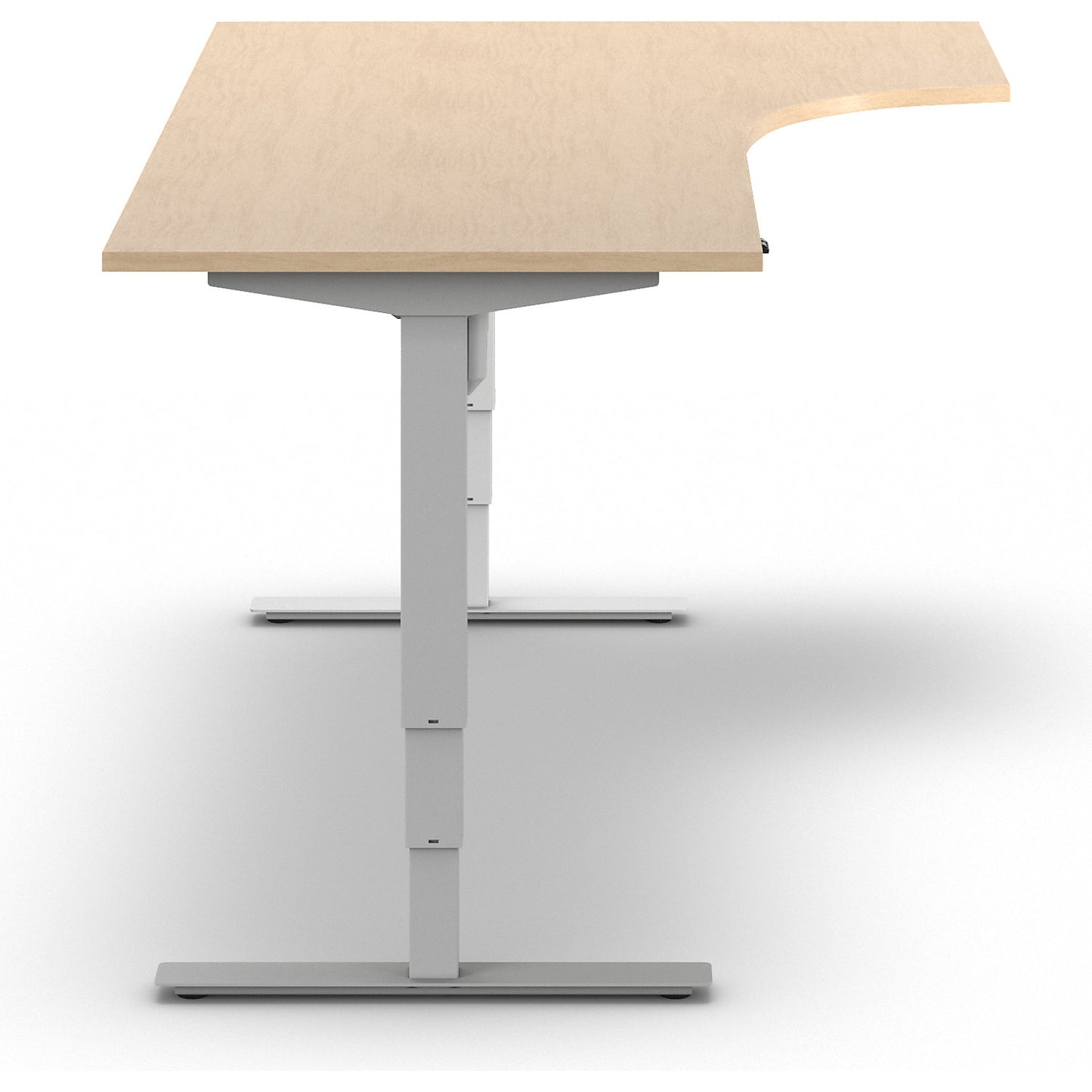 Atlanta desk, electrically height adjustable, corner, WxD 1800 x 1200 mm, birch/white, right.