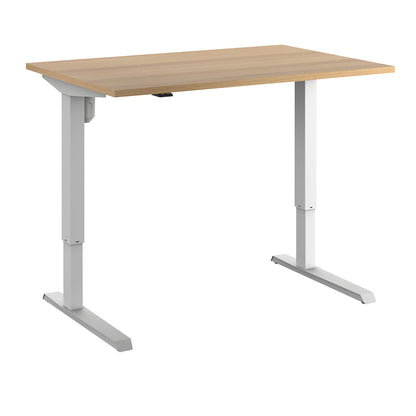 Venla desk, electrically height adjustable, straight, WxD 1200 x 800 mm, beech/white.