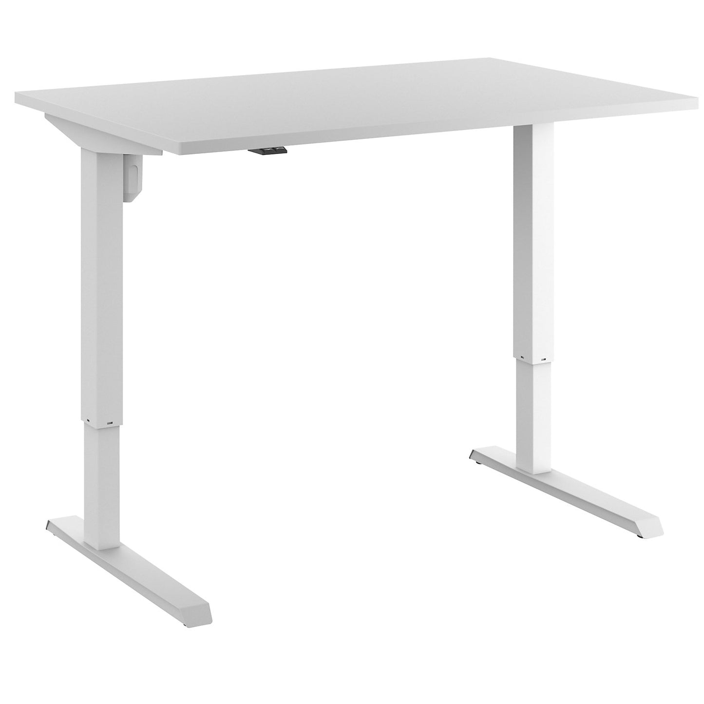 Venla desk, electrically height adjustable, straight, WxD 1200 x 800 mm, light grey/white.