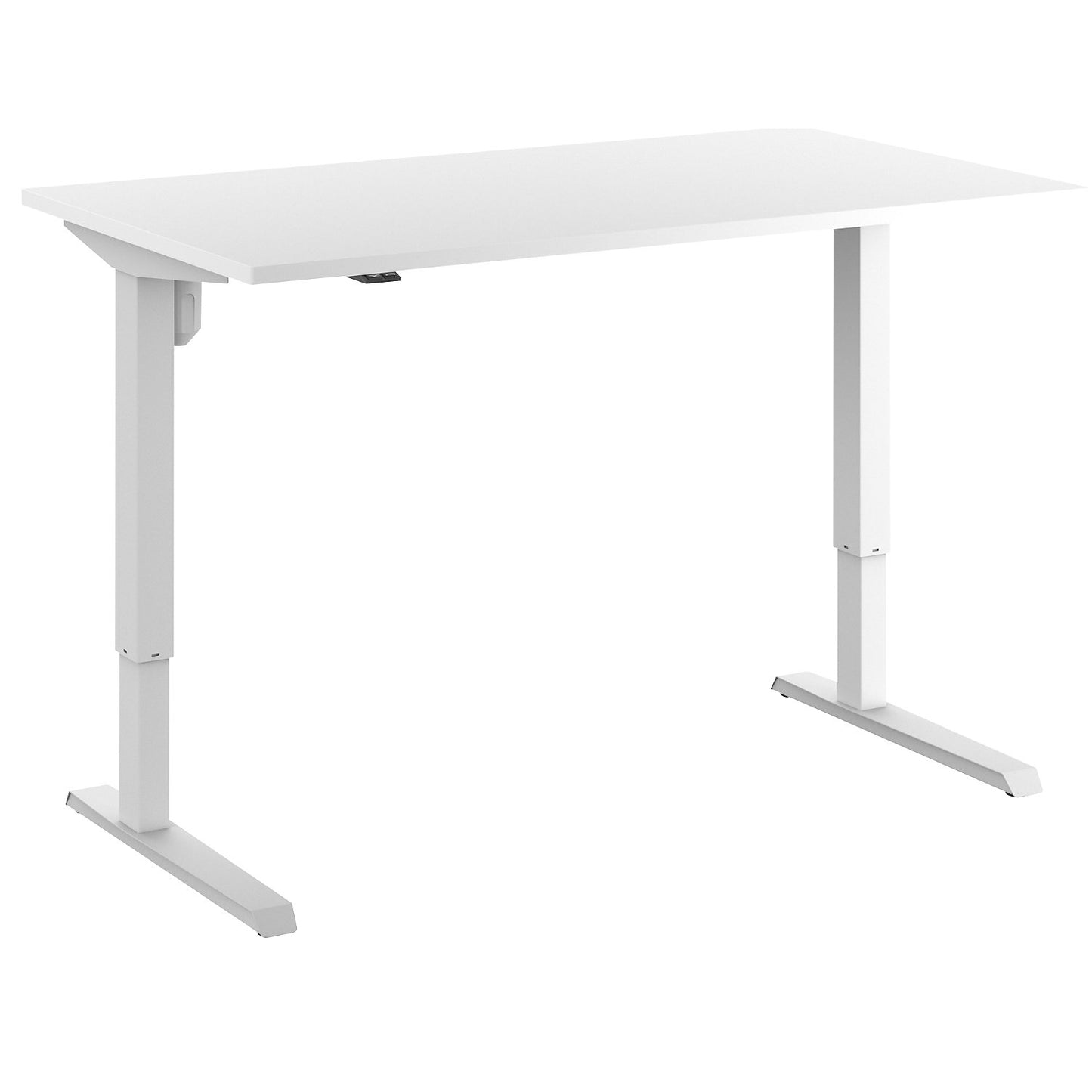 Venla desk, electrically height adjustable, straight, WxD 1400 x 800 mm, white/white.