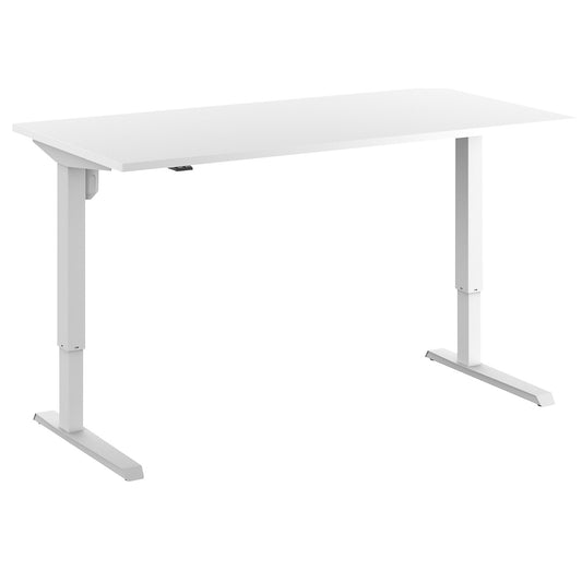Venla desk, electrically height adjustable, straight, WxD 1600 x 800 mm, white/white.