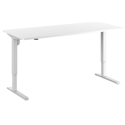 Venla desk, electrically height adjustable, straight, WxD 1800 x 800 mm, white/white.