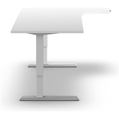 Venla desk, electrically height adjustable, corner, WxD 1800 x 1200 mm, white/white, right.