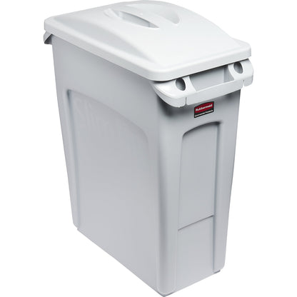 SLIM JIM® recyclable waste collector, capacity 60 l, lid with recessed grip, grey.
